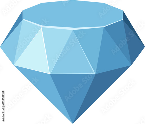 Flat Vector 3D Icon Diamond
