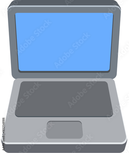 Flat Vector 3D Icon Laptop PC