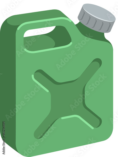 Flat Vector 3D Icon oil drum