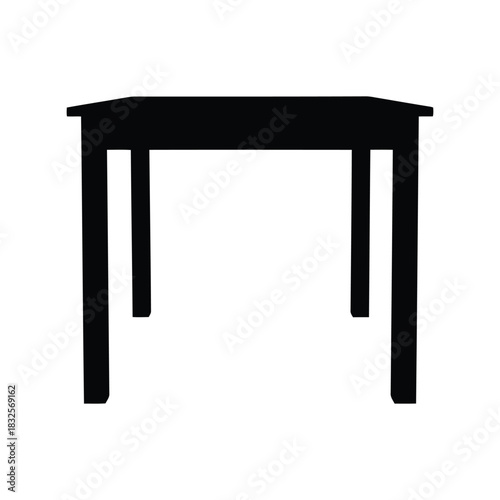 Modern black dining table minimalist furniture