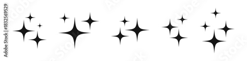 Sparkle stars icon set. stars burst icon symbols, Sparkles Shine icons for app user interface and web elements