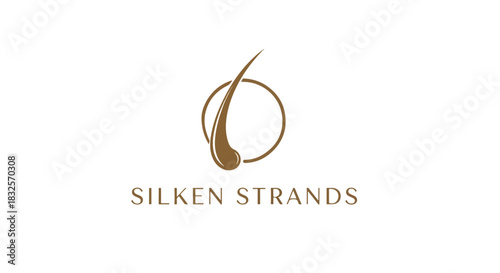 Icon Elegant Hair Follicle Logo Design – Minimalist Beauty, Hair Growth, and Scalp Treatment Brand Identity