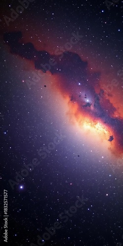 Infinite expanse of stars and nebulae, deep cosmic colors ,  astronomy,  colorful