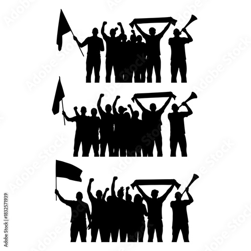 silhouette pack of young group party people together dancing, cheering crowd