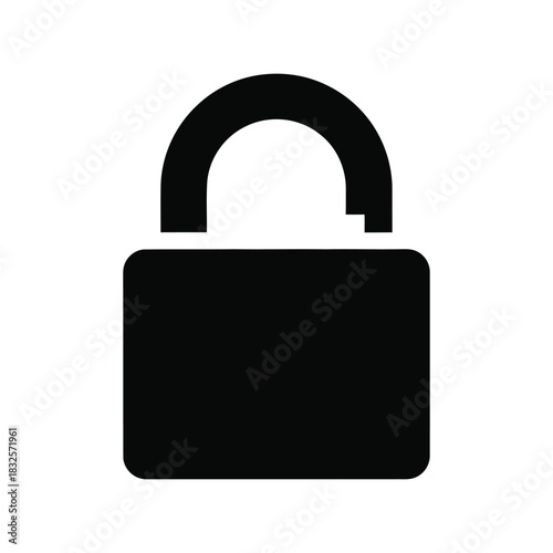 Open padlock icon security access freedom