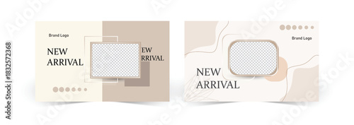 new arrival, banner, template, product, promotion, marketing, minimal, elegant, modern, brand, design, collection, frame, placeholder, announcement, social media, e-commerce, digital, launch, advertis