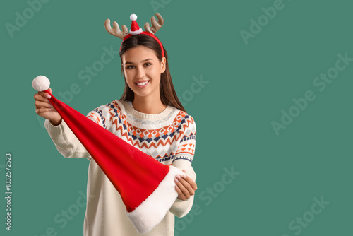 Beautiful young woman in re...