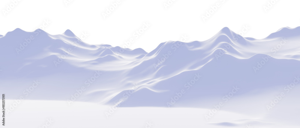 Fototapeta premium Snow mountain. Panoramic winter landscape