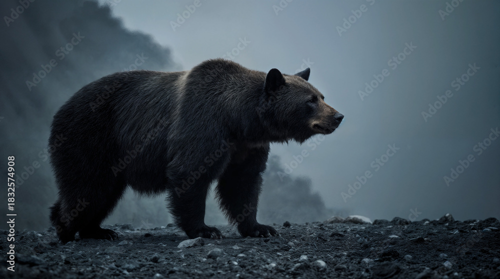 Fototapeta premium ヒグマの美術写真