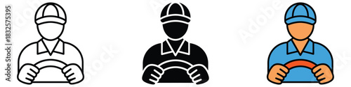 Driver icon vector. transport, navigation services symbol. vector illustration.