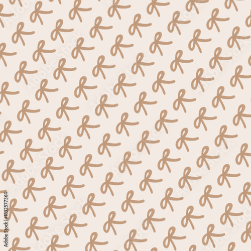 Cute Ribbon Bow Seamless Wallpaper – Brown Coquette Style
