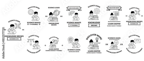 A series of images with the word "discover" written in the center