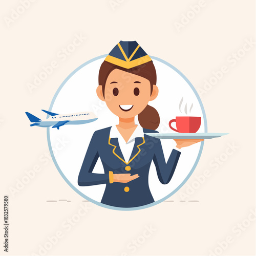 waiter with tray with tray