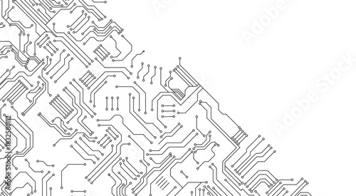 Circuit board abstract background. Vector futuristic illustration.