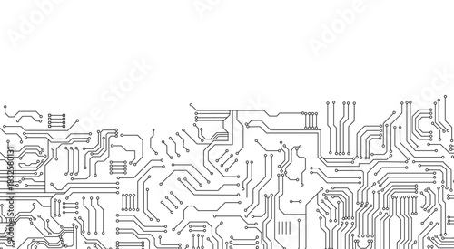 Circuit board abstract background. Vector futuristic illustration.