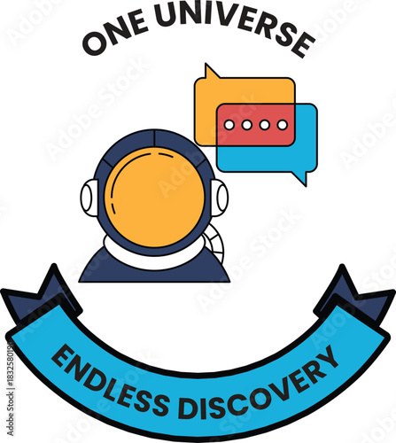 A man in a space suit is talking to someone