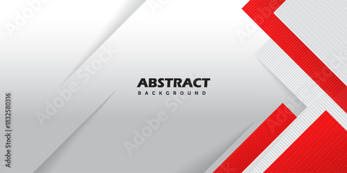 Modern abstract red and gray geometric background with layered diagonal shapes, clean corporate style, dynamic lines, and elegant minimal design suitable for business presentations, banners, posters.