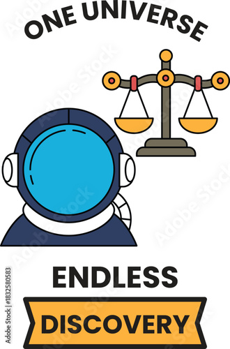 A man in a space suit is standing in front of a scale