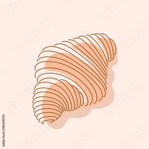 croissants vector graphic design. croissants vector illustration