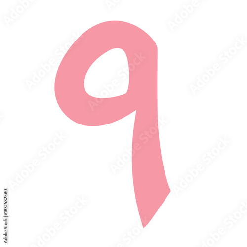 Cute Arabic Number 9 Illustration