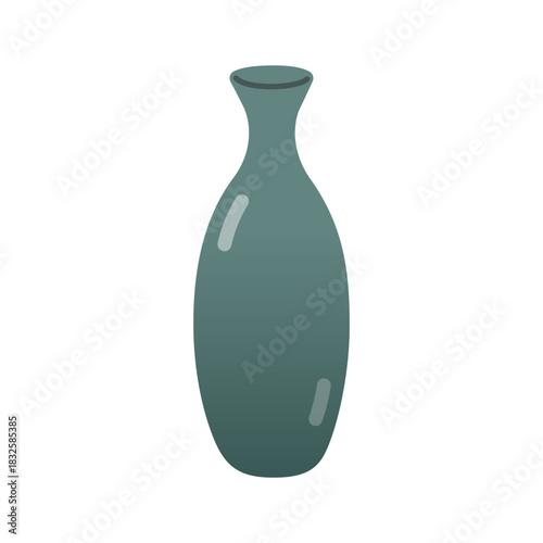 Ceramic vase, kitchenware, jar icon. Craft hobby vector illustration. Ceramic dish, colorful tableware, clay product. Craft hobby vector illustration.