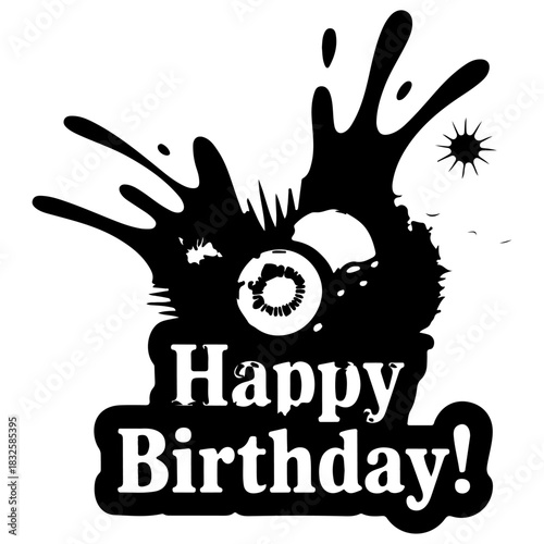 Happy Birthday Panda SVG, Cute Panda Birthday Cake Topper, Panda Party Decor, Kids Birthday PNG, Cricut Silhouette Cut File