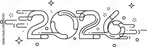 Two thousand twenty six 2026 new year future date calendar celebration design