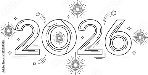 2026 new year happy celebration future event date holiday greeting calendar year