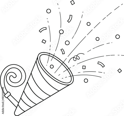 Party celebration confetti birthday surprise fun festive event holiday streamer joy