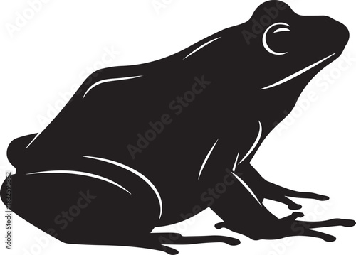 frog silhouette vector flat illustration design