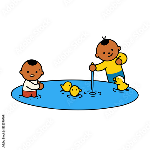 boy and girl playing