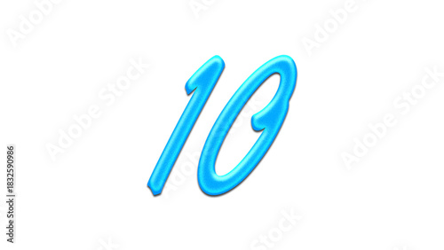 Free Download Glowing blue effect of number 10 on white background. - GFXLoad