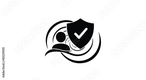 Digital security icon symbolizing personal data protection and safety.
