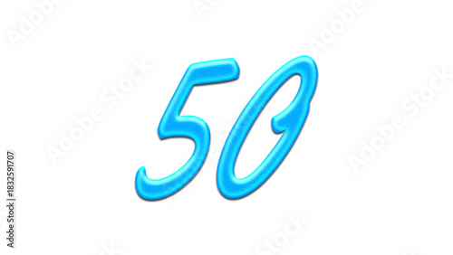 Free Download Glowing blue effect of number 50 on white background. - GFXLoad