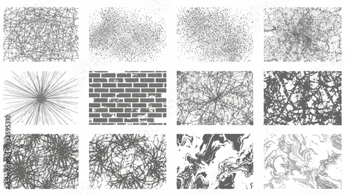 Abstract grunge texture backgrounds, a collection of diverse graphic design elements for artistic projects