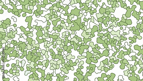 Abstract organic shapes in green tones, a pattern for backgrounds and textures