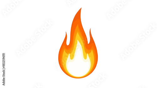 Ignite Your Creativity A Fiery Vector Graphic of a Bright Flame