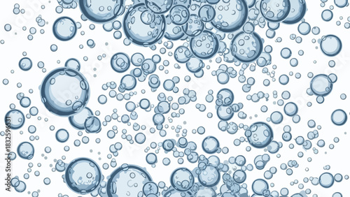 Bubbles Galore An Abstract Aquatic Illustration of Floating Spheres