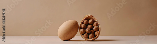 Nuts cracked open kitchen food photography minimalist close-up culinary exploration