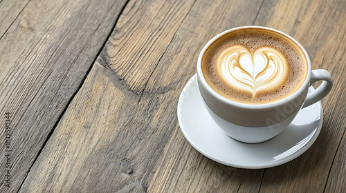 Crafting artisan coffee hearts cozy  close-up photography rustic setting barista artistry concept