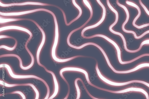 Purple abstract glowing neural network with white-pink neon lines, luxury cyberpunk seamless texture