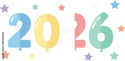 2026 new year celebration party holiday event future date calendar greeting card design