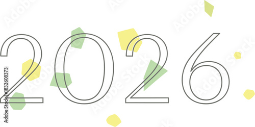 2026 new year celebration confetti party future date event holiday greeting