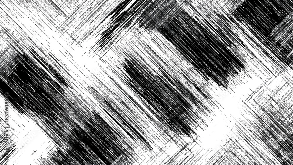 Obraz premium Distressed black and white diagonal lines for grunge background texture