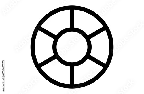 浮き輪のシンプルなベクターアイコン