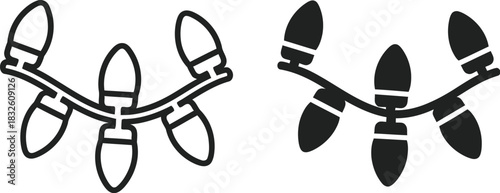 Black horse shoes in two different views on — Outline, silhouette, and on transparent background. EPS 10.