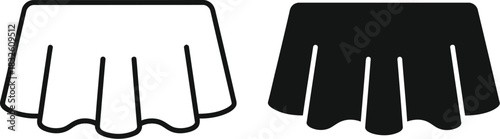 Two pastry bag nozzle s one light and one dark on — Outline, silhouette, and on transparent background. EPS 10.