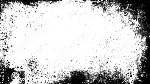 Grunge texture black and white frame background distressed effect style