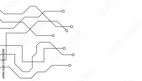 Abstract futuristic circuit board Illustration, Circuit board with various technology elements. Circuit board pattern for technology background. Vector illustration