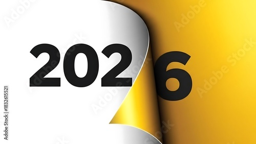 Happy New Year 2026 – Calendar Flip Style  Design